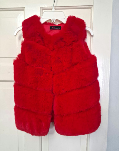 Kcl london girls red faux - red, fur