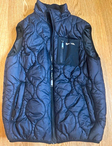 Bench black sleeveless puffer - bench,