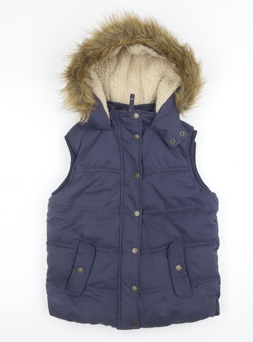 Fatface girls blue faux fur - faux,